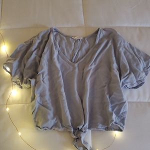 Light Blue Crop Top